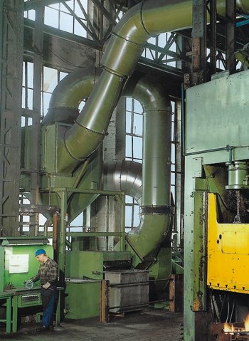 Venturiwäscher hinter Tiefziehpresse