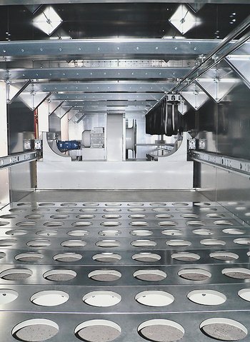 Камера чистого газа продувочного фильтра с очистным аппаратом 